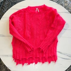 Hot hot pink, Anthropologie sweater.